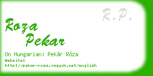 roza pekar business card