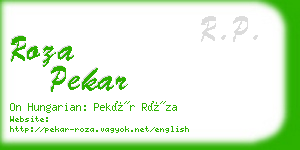 roza pekar business card